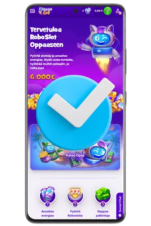 Rekisteröinti on valmis, ja voit käyttää kaikkia RoboCat Casino Online -sivuston toimintoja